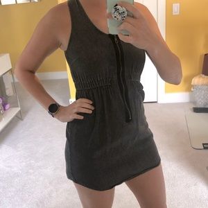 Short Jean Zip Up Dress